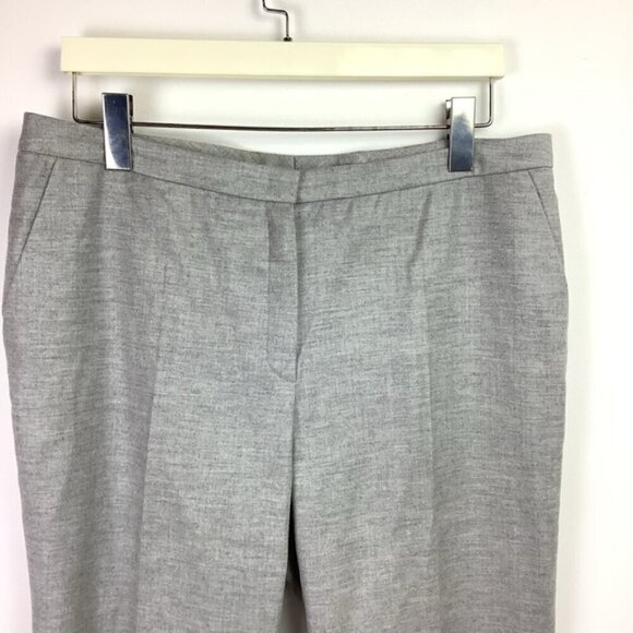 ESCADA CASHMERE WOOL BLEND TAPERED GRAY TROUSERS PANTS 42 - Picture 2 of 11